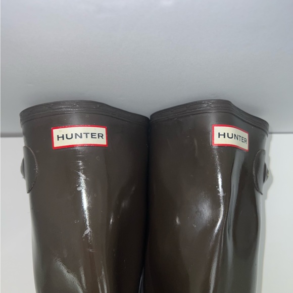 Hunter Women's Original Tall Gloss Rain Boots brown - Picture 13 of 16